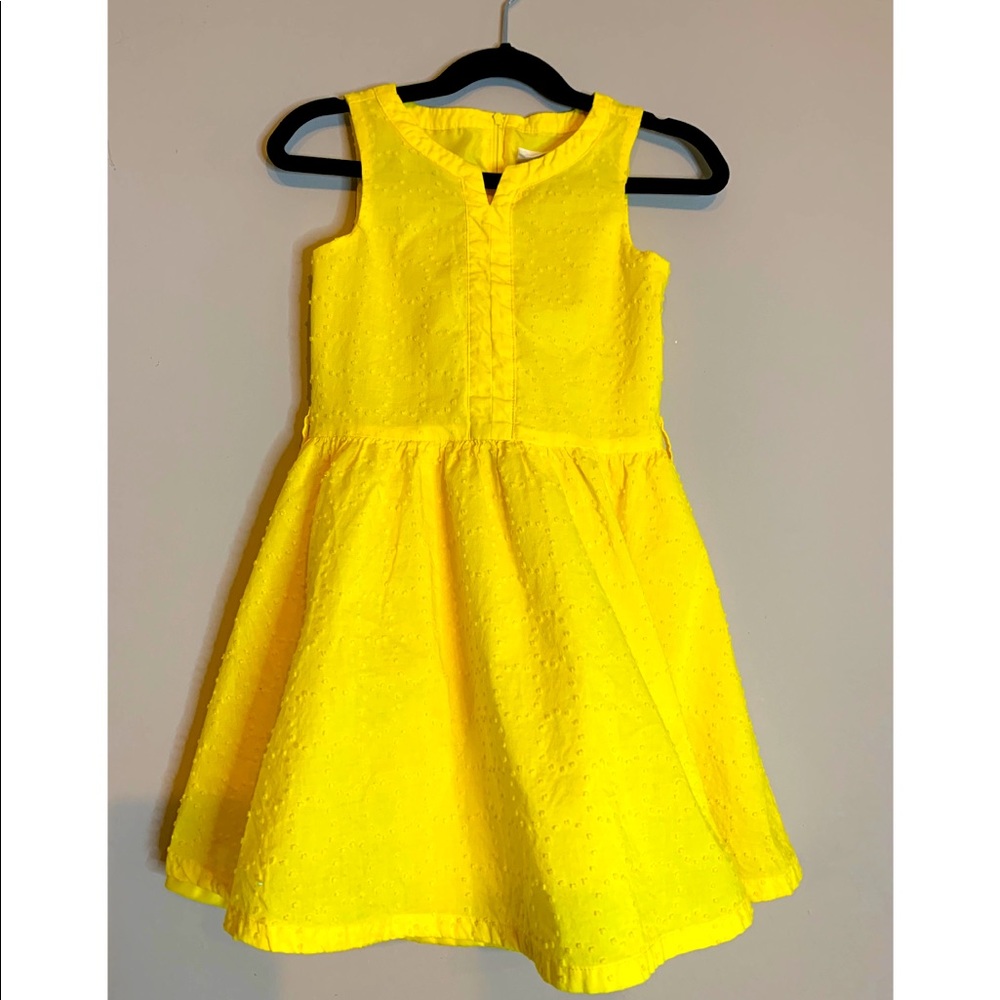 Yellow size 5 girls A line dress